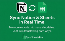 An image of the SyncSheetsPro - Notion & Google Sheets™ Sync Addon for Google Sheets